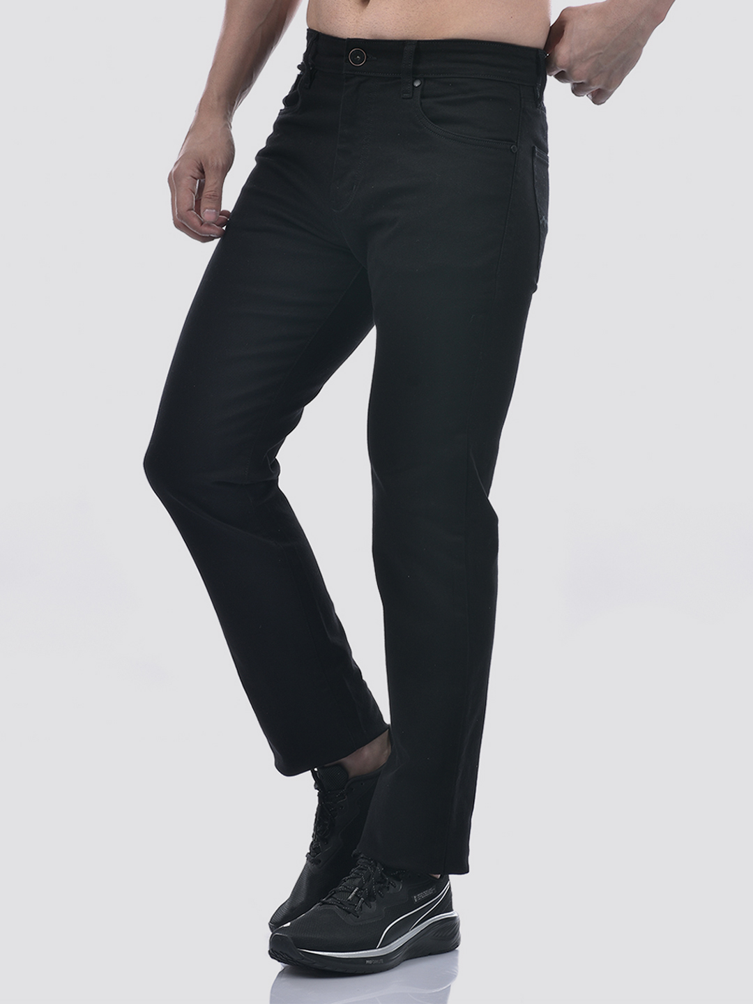 Numero Uno Men Solid Black Jeans